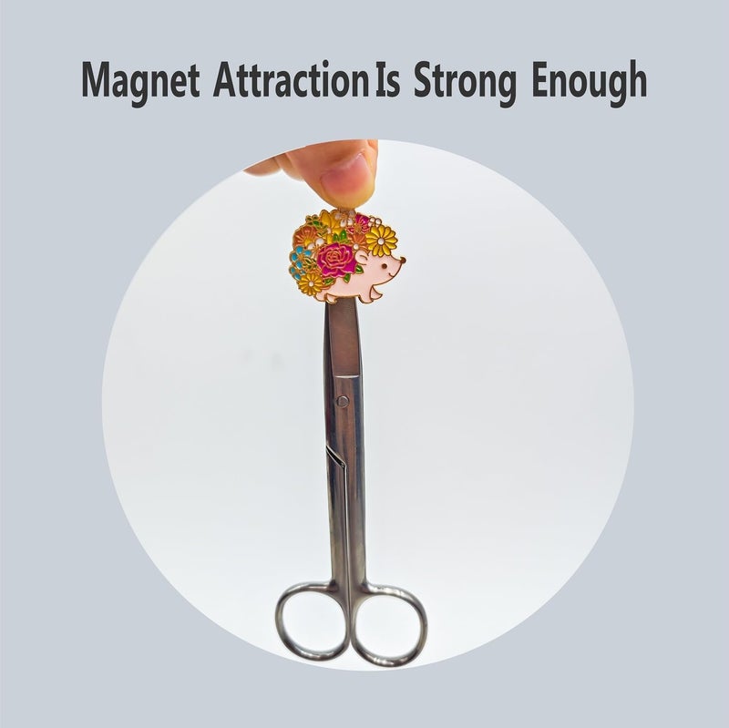 MAGNEECH Flower Hedgehog Needle Minder Set - Magnetic Needle Holder for Cross Stitch, Embroidery Accessories - Funny Needle Minder (2 PCS) - Image 2
